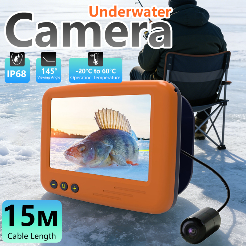 Fishing Camera - 水中釣りカメラ 4.3 インチ LCD 氷釣り探知機冬釣り人用釣りカメラナイトビジョン 15