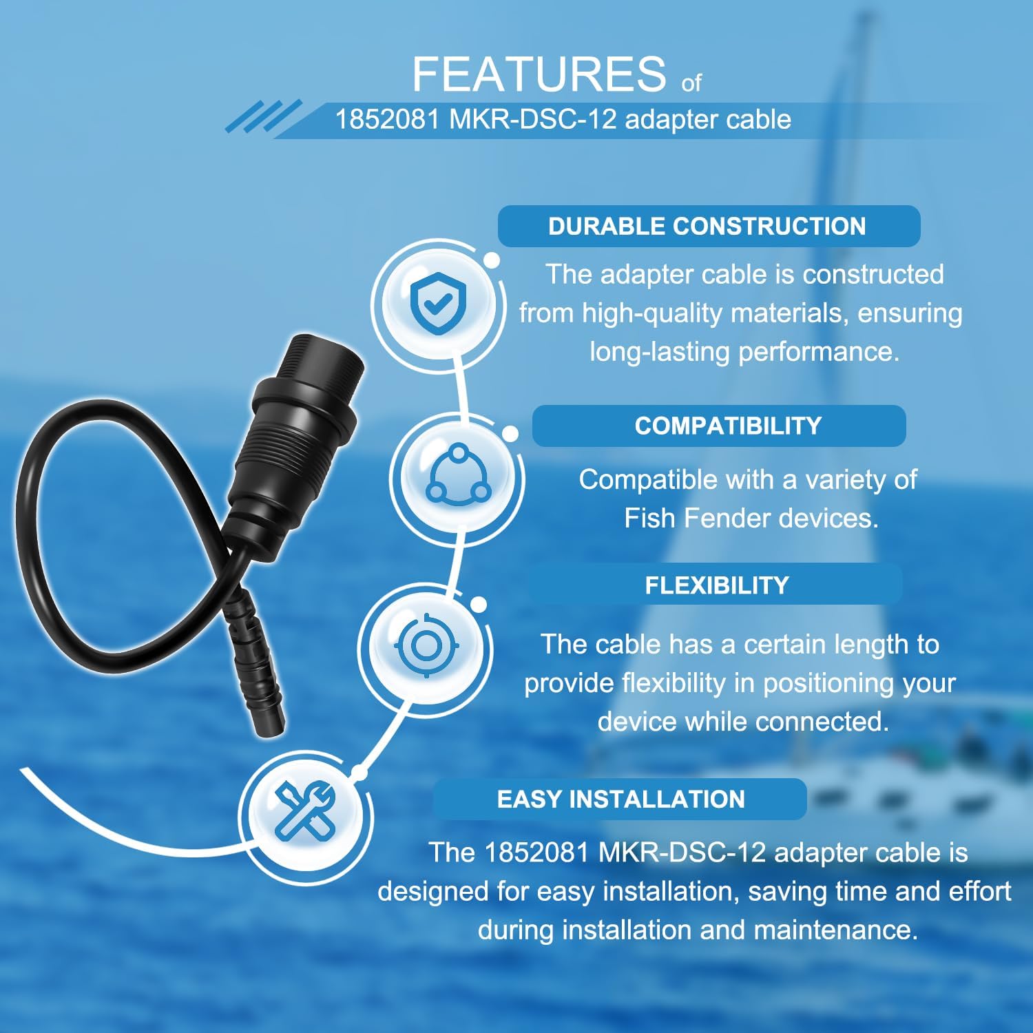 アダプターケーブルmkr-dsc-12, 4ピン,ガーミン, - Fish Finder のレビューと価格
