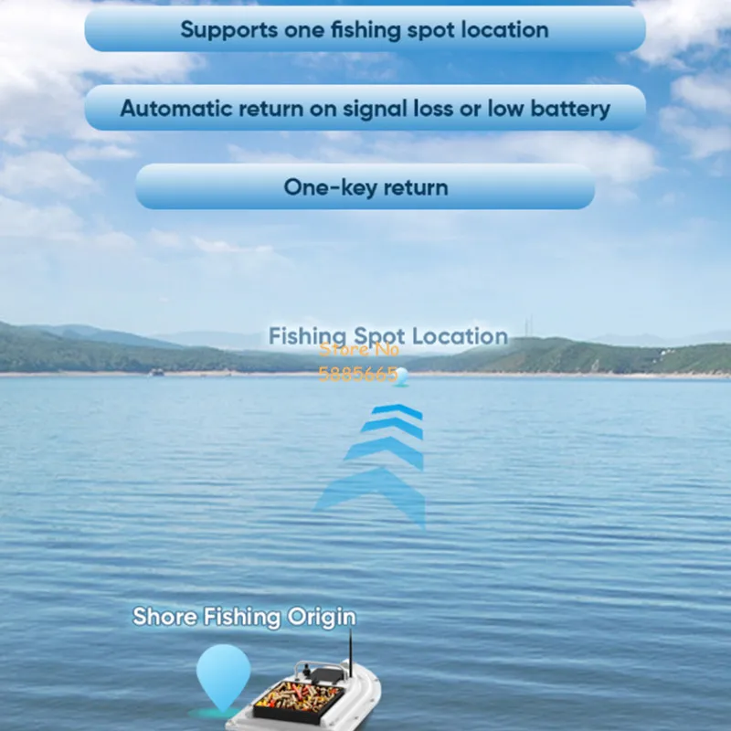 500M GPSリターン防水リモコン付きベイトボート 2.4 - Fishing Gps のレビューと価格