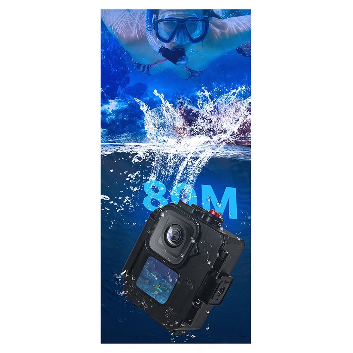 N05R 80M 防水ケース アルミフレーム保護ケース 水中 - Underwater Camera のレビューと価格